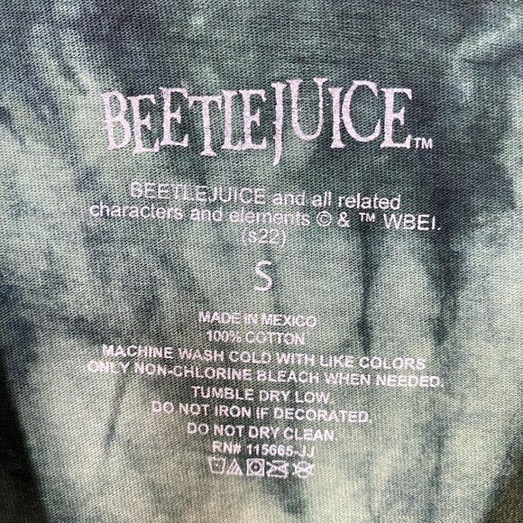 Beetlejuice and Lydia Green Tie Dye T-Shirt Small - Picture 4 of 4